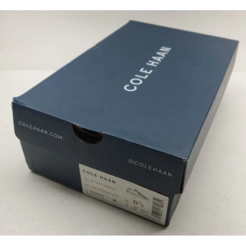 Cole Haan GC Daily Sneakers Grey‎ Wool/Dark Silver W29265 Women's Sz 6.5B New!